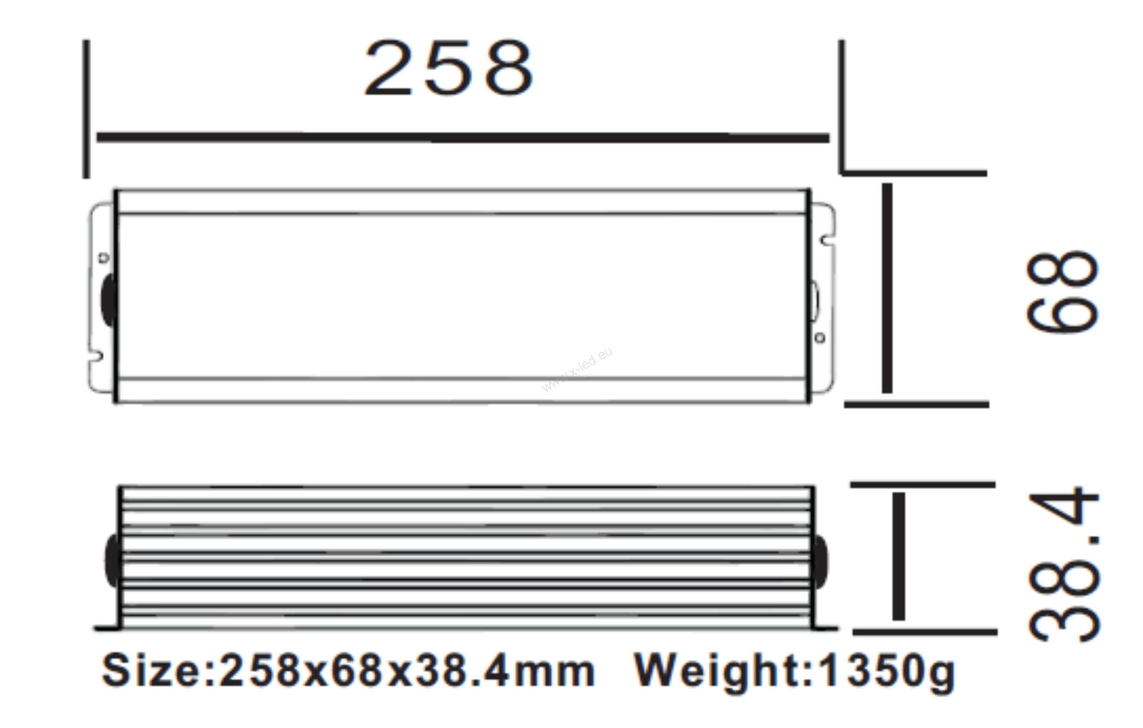 Zdroj s regulací - AC230V/DC12V/8,3A/100W